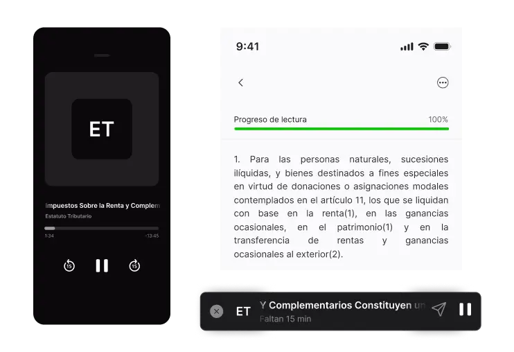 trico, plataforma mobile para la lectura de artículos, decretos y normas contables.